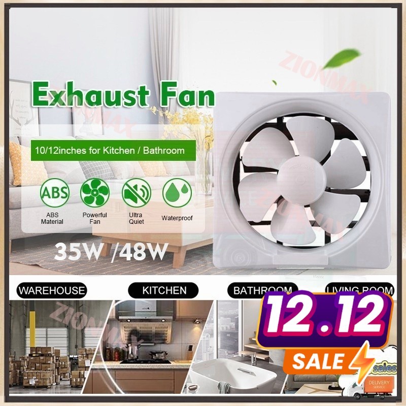 Exhaust Fan Dinding Kipas Angin Hexos 6inch Dan 8inch Pembuangan Hexos 23.5x20cm (6inch) Dan 29x24cm