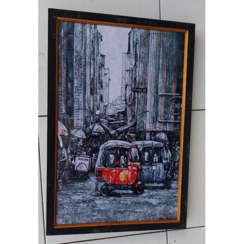 poster murah poster bajaj keren plus bingkai ukuran 65x45