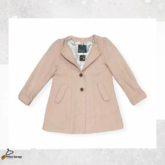 Parka Suede Velvet Jacket Cewek Gardena Soft Pink Color "Vintage"