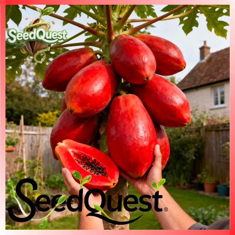 isi 30 butir Benih Pepaya Merah Raksasa Benih Pepaya Manis Pepaya Merah benih biji buah buahan