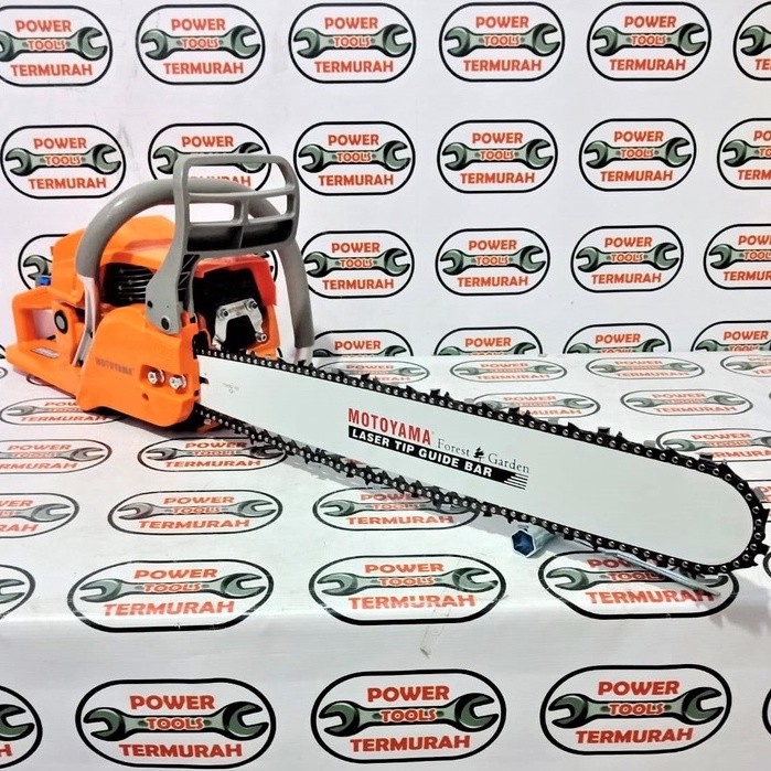 Chain Saw 22" Bar Laser Motoyama Mesin Potong Gergaji Kayu Chainsawb Motoyama 8801