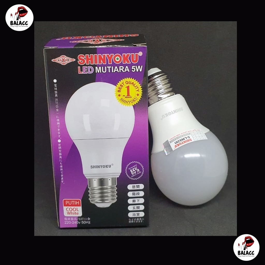 Lampu Led Shinyoku Mutiara 5 Watt Garansi 1 Tahun / Lampu Shinyoku 5w / Lampu Bohlam 5 Watt
