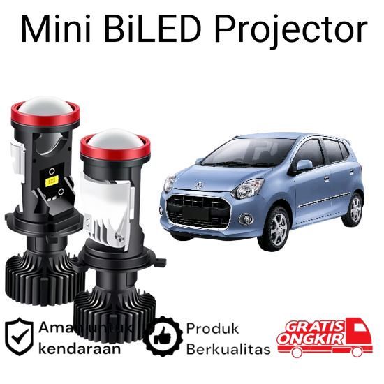 2pcs Lampu Utama LED H4 Projector High Power Mobil Daihatsu Ayla 2013 2025 Koko