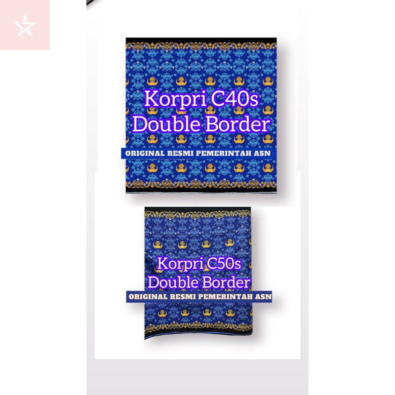 KAIN BATIK KORPRI PROMO SEVN REGISTER PNS INDONESIA DOUBLE BORDER - SERAGAM BATIK PNS - BATIK RESMI 