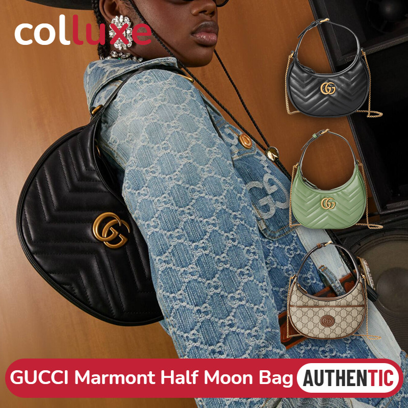 Tas Mini Gucci GG Marmont Half Moon 699514 Tas Hobo Tas Hobo