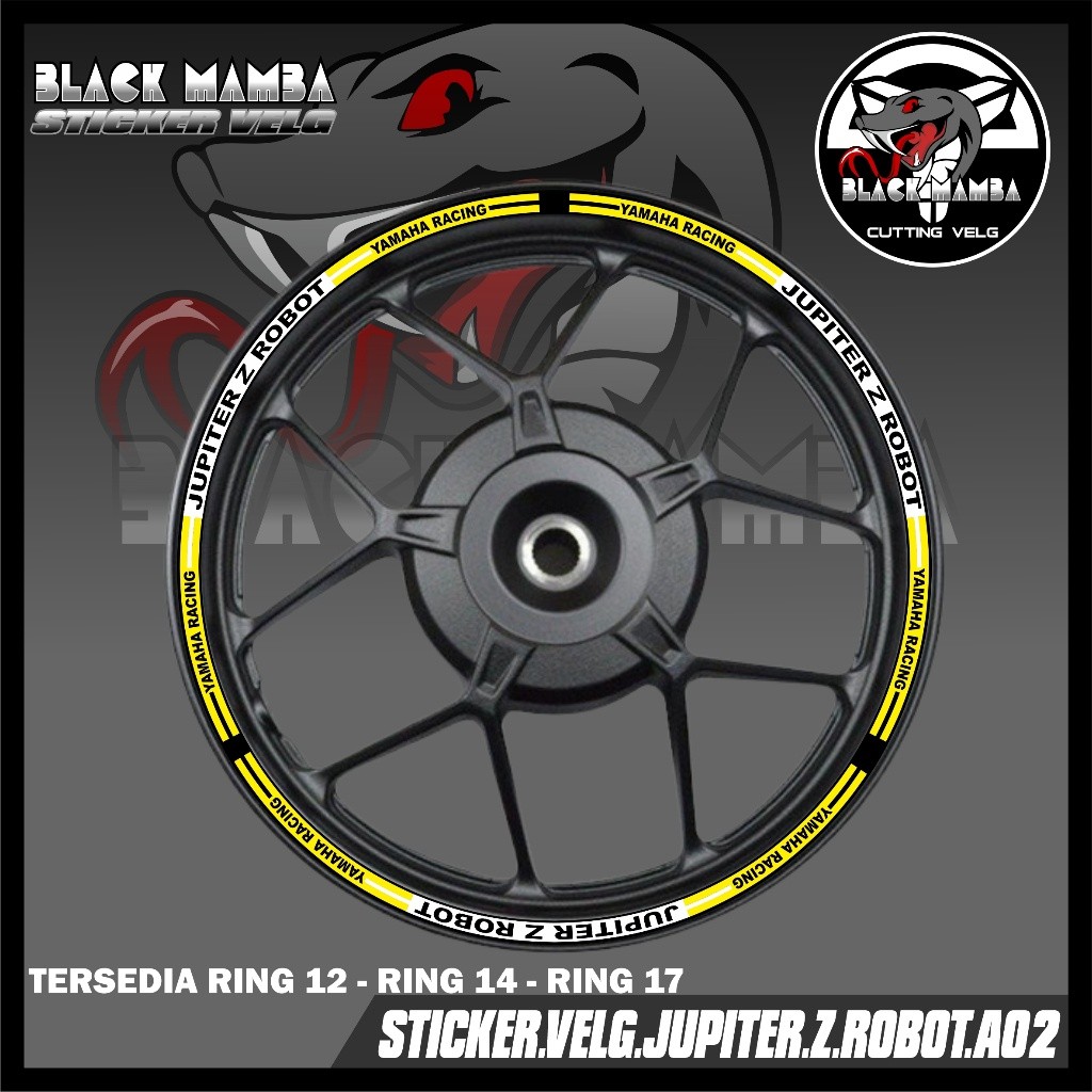 STICKER VELG JUPITER Z ROBOT - STIKER LIS LIST VARIASI BAN/VELG YAMAHA JUPITER Z ROBOT A02