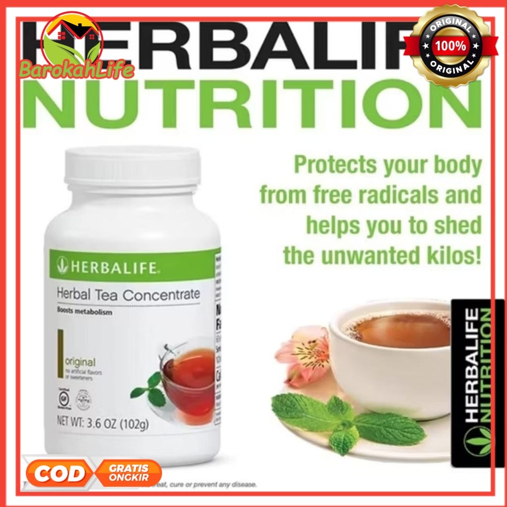 Teh Penurun Berat Badan Teh Herbalife Thermojentik Concentrate Teh Instan Herb Tea Budling Pelangsin