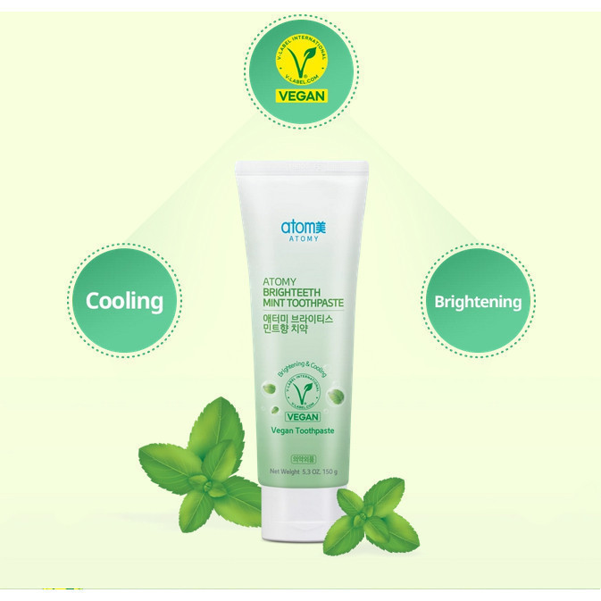 Atomy Brighteeth Mint Toothpaste cooling & brightening | pasta gigi atomy