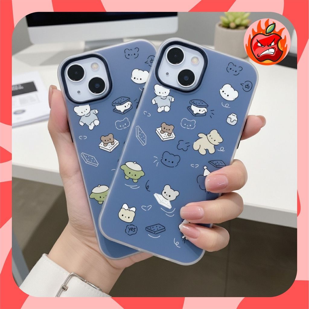 Bear Pattern Jelly Case Printing Oppo reno 11f 13f 14f 4f 6 7 4g 5g (7)