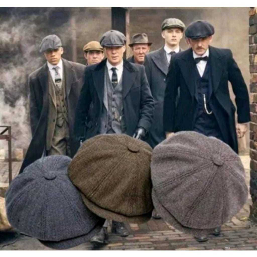 Topi Vintage Baret Peaky Blinders Cap Newsboy Topi Apolo Baret Pria Wanita Topi Baret Hat Topi pria 