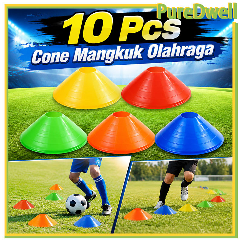 10 Pcs Cone Mangkuk Olahraga / Cone Mangkok Olahraga Sepak Bola Kun Mangkok Marker / Cone Mangkuk Al