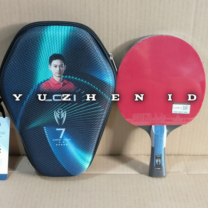 (parmia store) Bat/Bet Tenis Meja Pingpong LOKI 7 Kirin Star Carbon Original