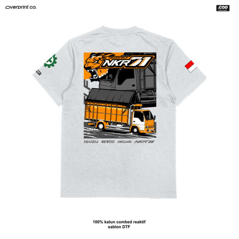 DAKWAH STAR KAOS TRUK ISUZU ELF NKR71 | KAOS TRUK ELF KATUN COMBED  TEBAL BISA COD