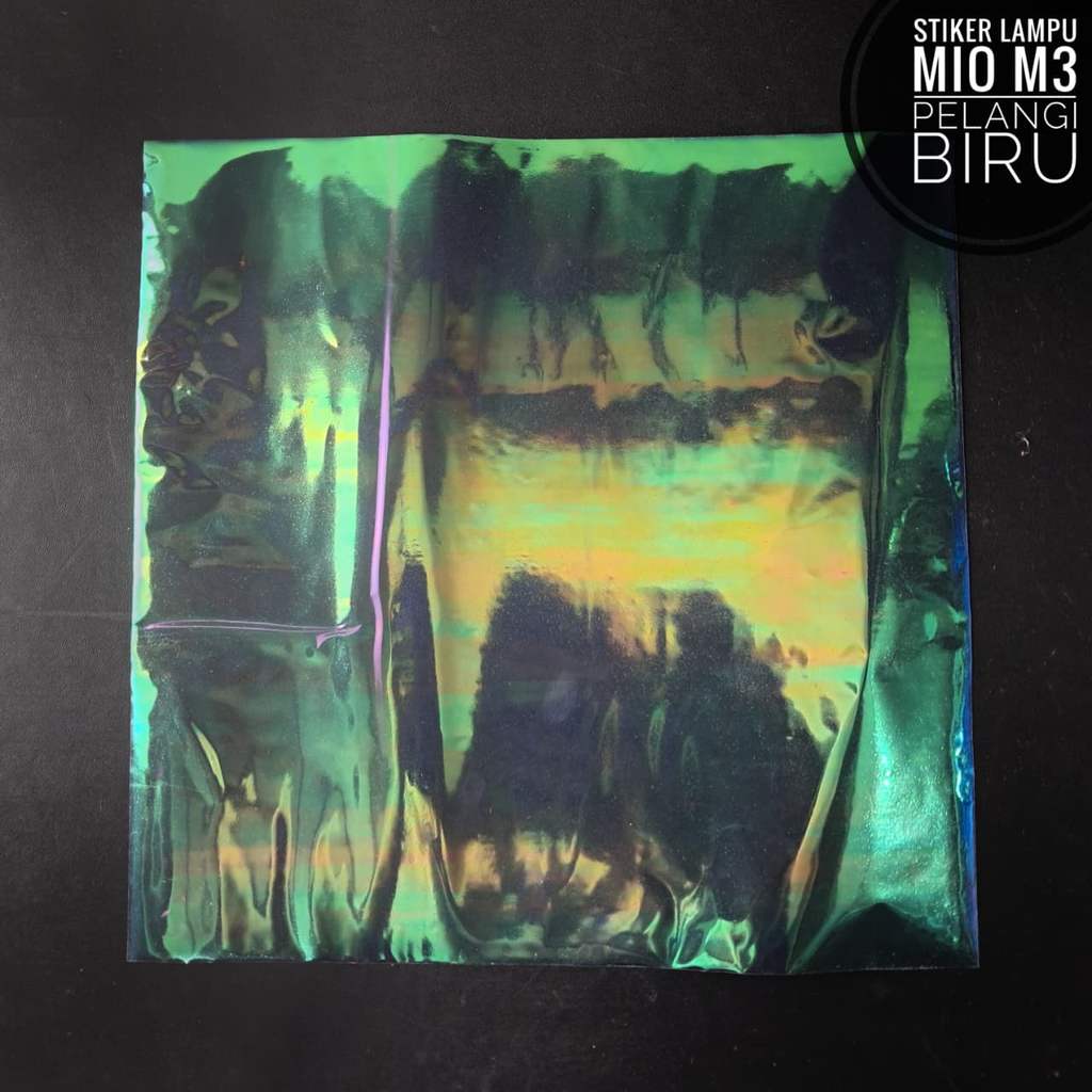 Stiker Lampu depan Mio M3  MioJ  Beat cb150R Vixion Supra jupiter Pelangi Biru/ pelangi gold/ pelang