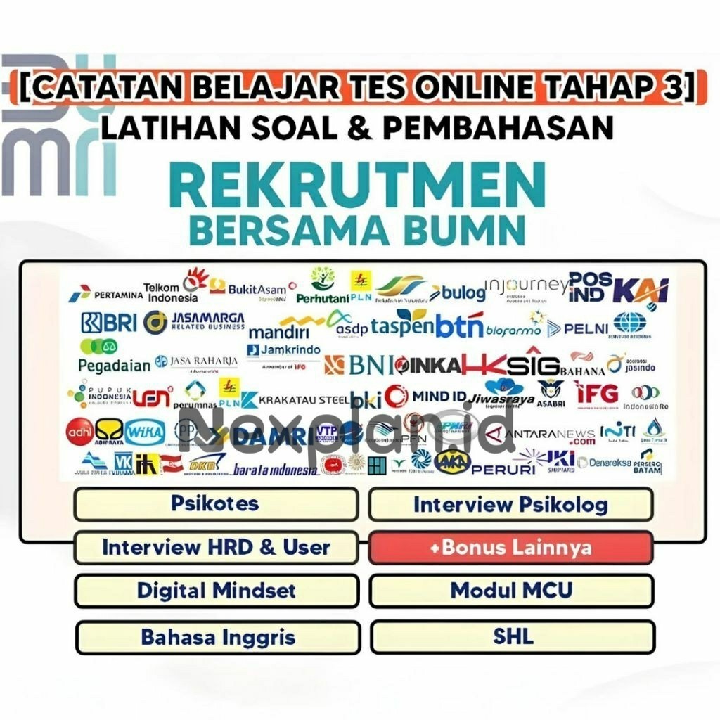 RBB BUMN 2026 Tahap 3 Materi Tes Online Psikotes TOEFL Interview DMB MCU + Bonus 35 Paket Soal