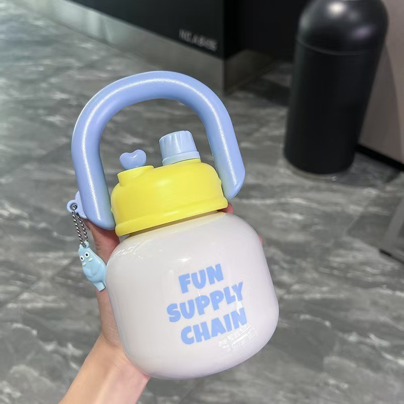 GROWSIR Botol Minum Infuser Buah Lucu 850ml Sedotan Saringan | Tumbler Anak Lucu Anti Bocor BPA FREE
