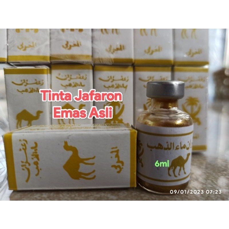 Tinta Jafaron Emas  Merah Hitam Premium kental 6ml