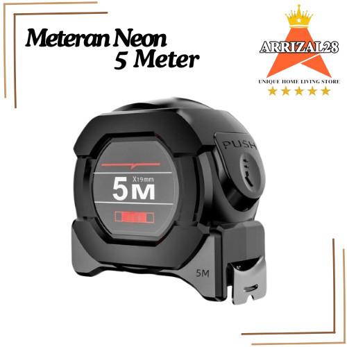 AFL METERAN NEON 5 METER ALAT UKUR BERTEKNOLOGI BAJA PRESISI & ANTI KARAT