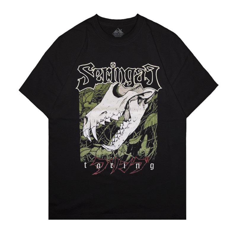 Xtrememerch Seringai "Taring" Kaos Katun Ukuran Baju 100% Original Kaos Boxy Fit T Shirt