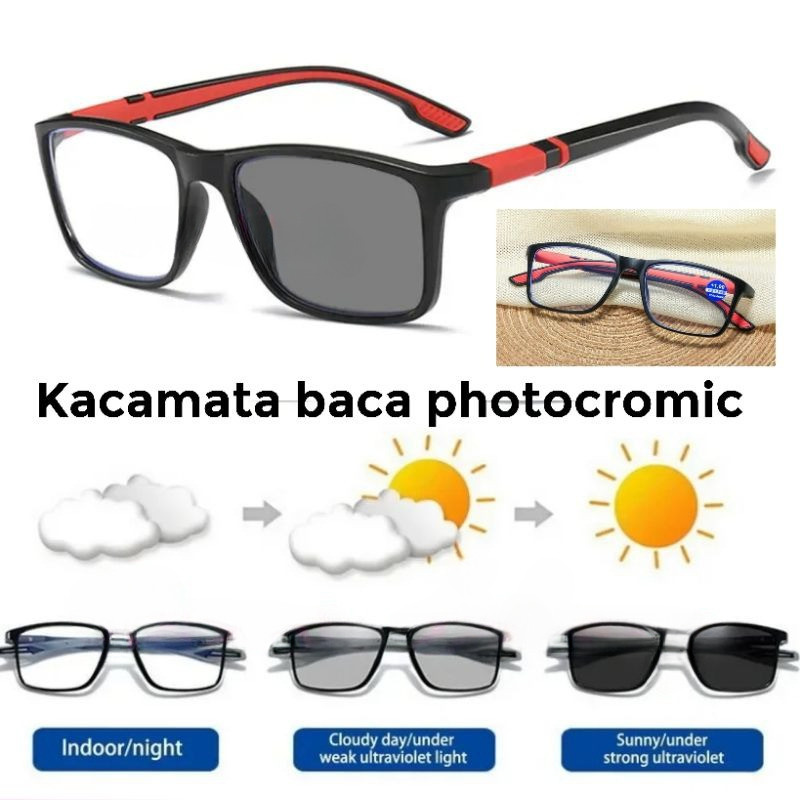 kacamata baca photocromic kacamata plus baca photocromic model sport model pria wanita