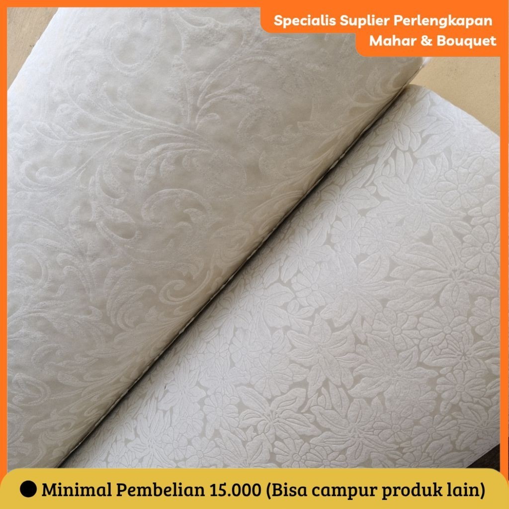 KAIN SPUNBOND EMBOS MOTIF  METERAN (100 x 120 cm) alas seserahan, mahar , bungkus seserahan, mahar  