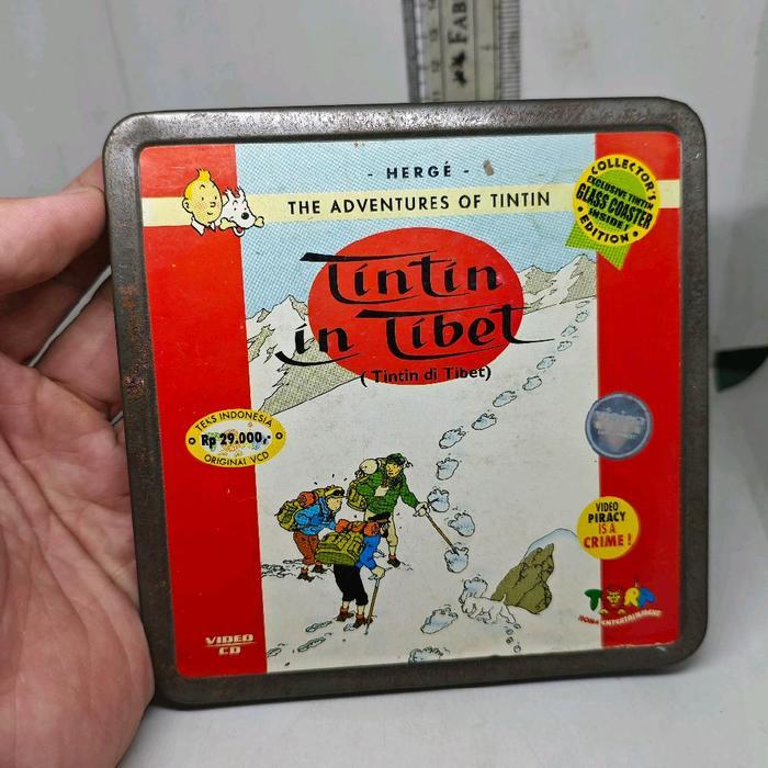 VCD Kartun The Adventures of Tintin in Tibet Emerald Original Tora Tin Case Kaleng PrideToy