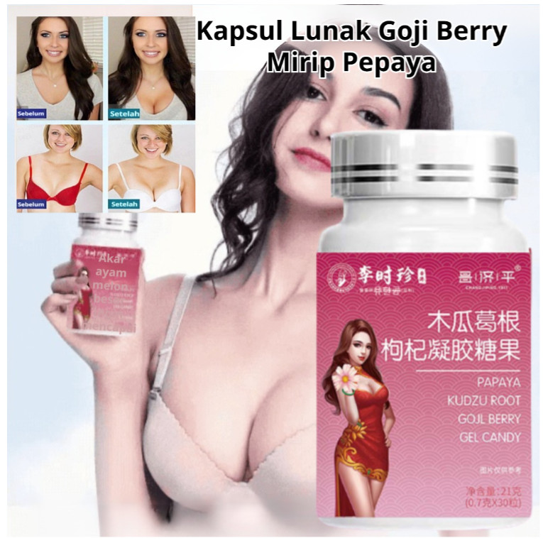Aman & Alami/Cepat Hasil/Perawatan Payudara Softgel Pembesar Payudara Ekstrak Pepaya/Pueraria Mirifi