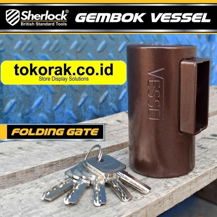 SHERLOCK GEMBOK VESSEL FOLDING GATE SHERLOCK GEMBOK TABUNG RUKO GUDANG TOKO