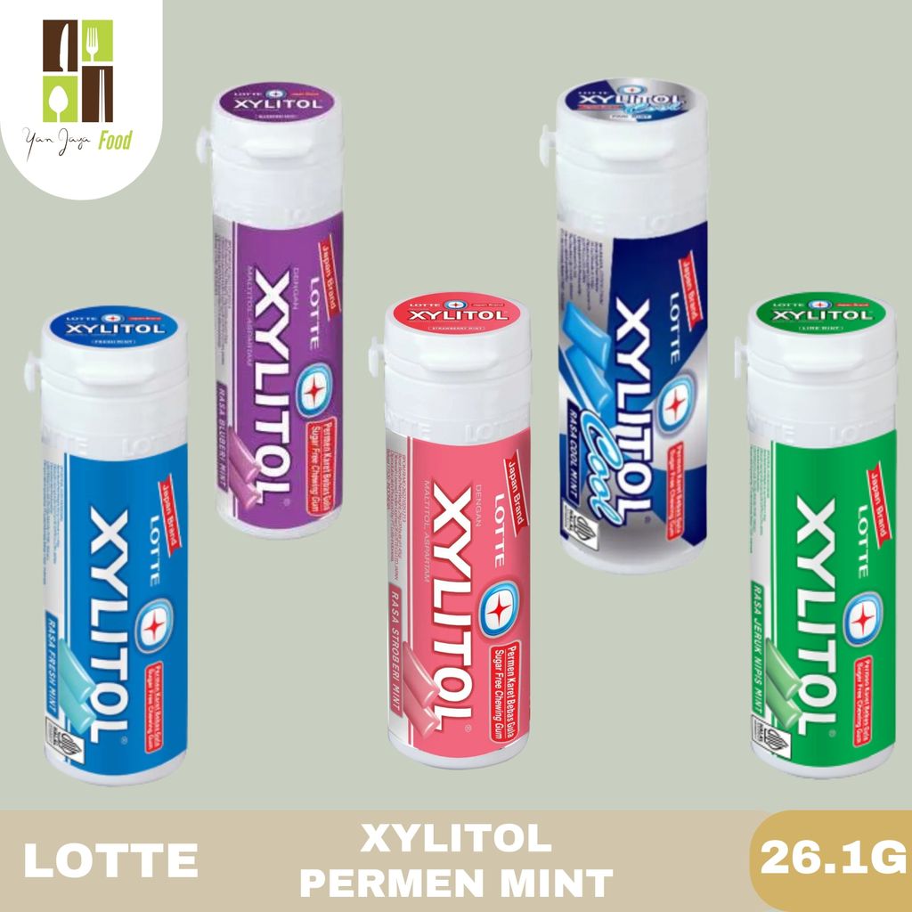 Lotte Xylitol 26.1g / Fresh Mint / Jeruk Nipis Mint / Bluberi Mint / Stroberi Mint / Cool Mint / Per