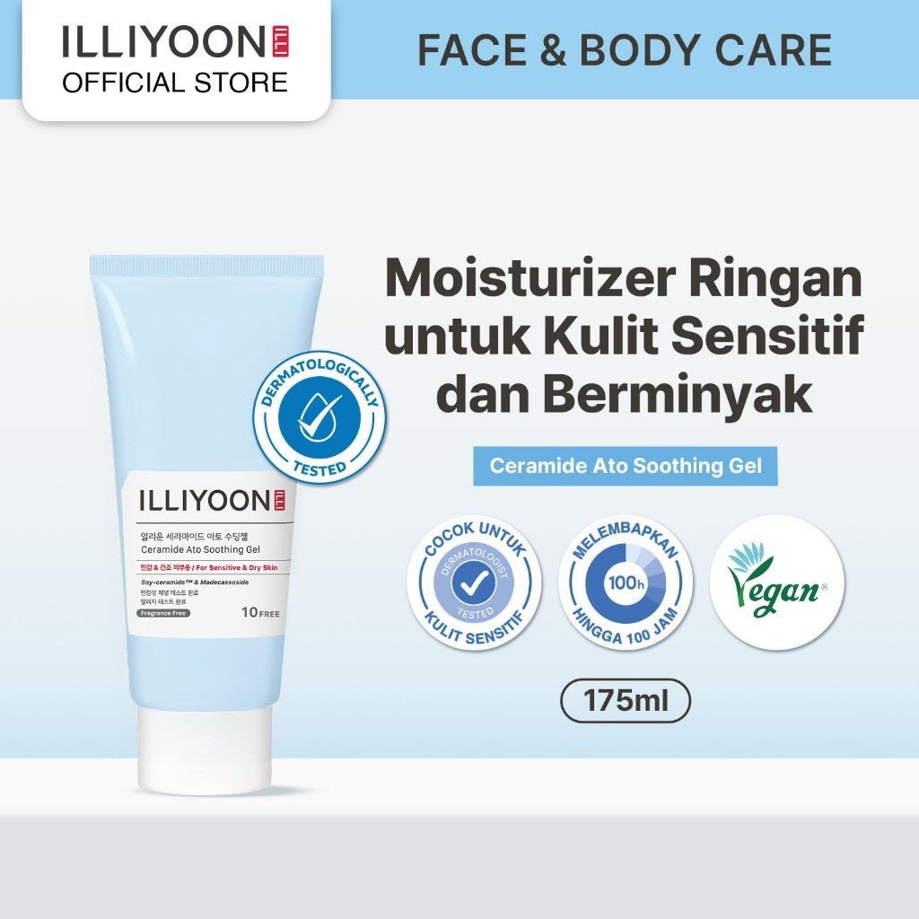 ILLIYOON Ceramide Ato Soothing Gel 175ml - Moisturizer Melembapkan - Menenangkan Kulit - Tekstur Rin