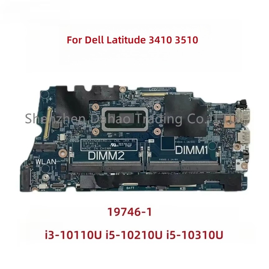 19746-1 For Dell Latitude 3410 3510 Laptop Motherboard With i3-10110U i5-10210U i5-10310U CPU CN-02G