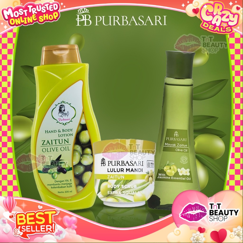 Purbasari Zaitun Series  Purbasari Hand & Body Lotion Zaitun | Body Scrub Zaitun Purbasari Minyak Za