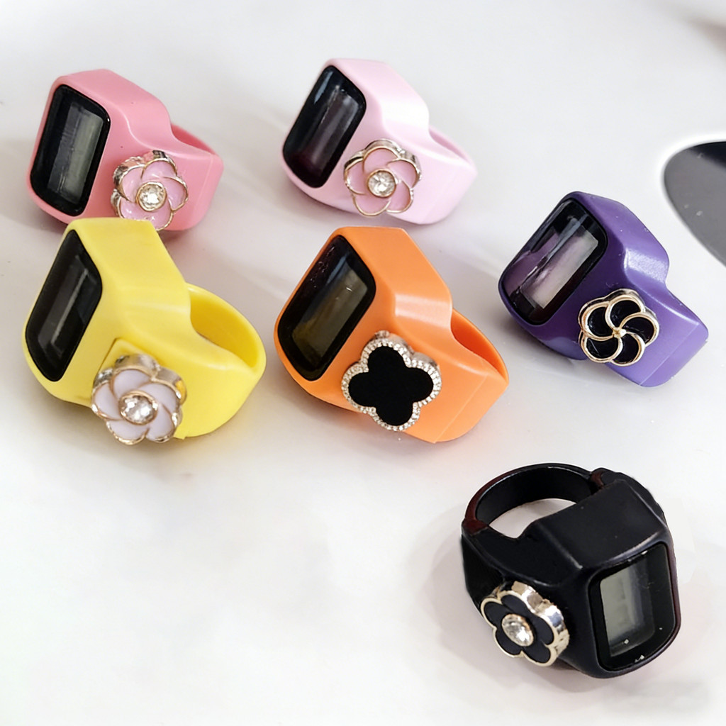 Tasbih Digital Cincin Kristal Bercahaya untuk Shalat, Aksesori Muslim Modern & Praktis
