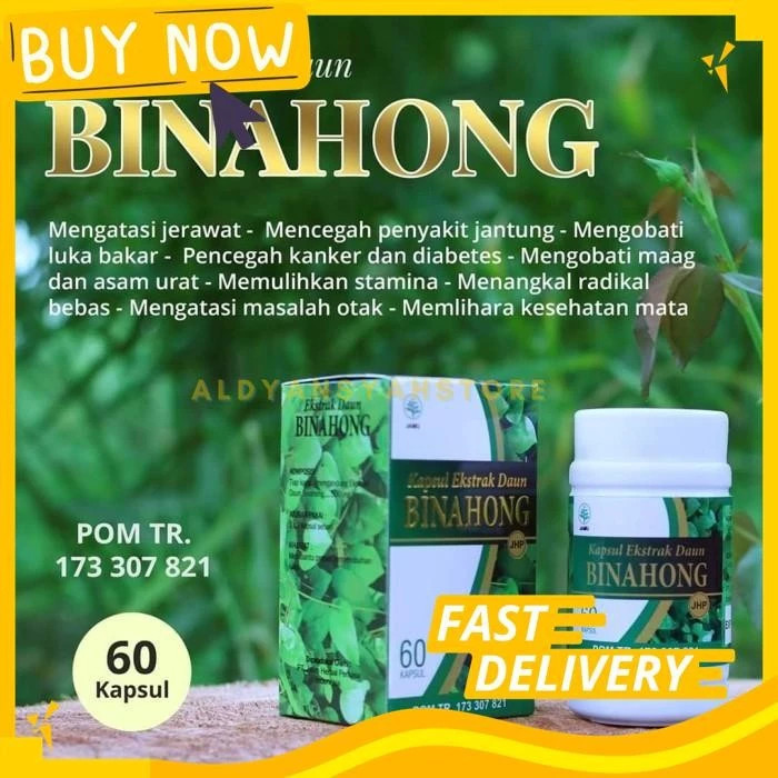 BINAHONG ORIGINAL KAPSUL DAUN BINAHONG HERBAL - Wantong.ID