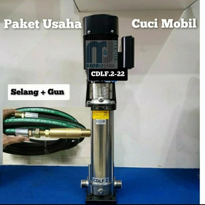 Pompa Cnp CDLF 2-22 3 HP 220Volt 1Phase + Selang Steam Kawat 10 meter + Gun Kuningan Cnp