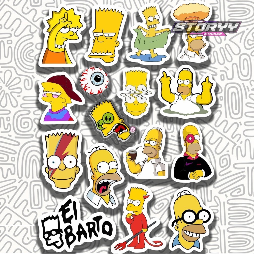 Stiker The Simpsons || Sticker Hype Simpsons