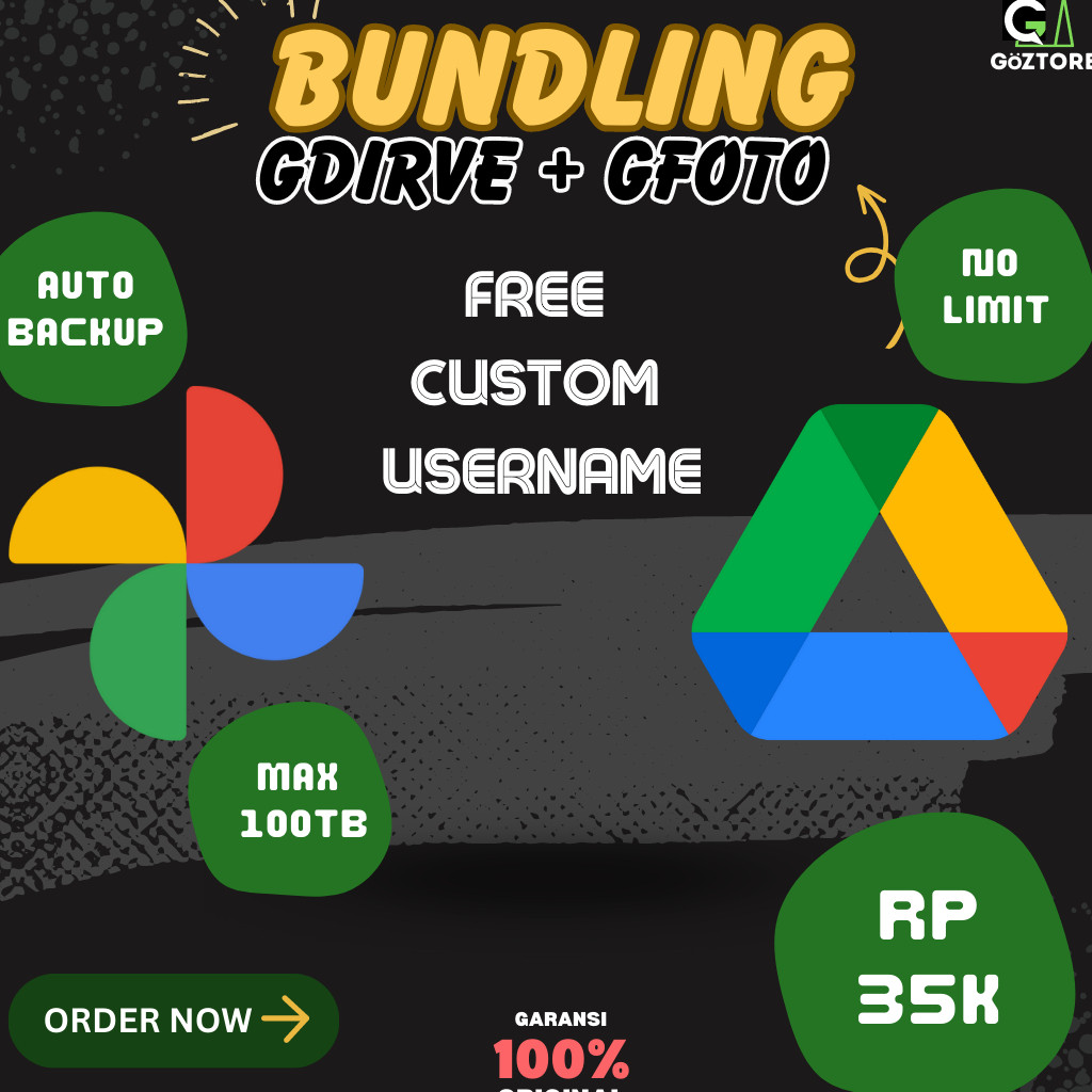 [GDRIVE+GPHOTOS] PAKET LENGKAP Google Drive Bonus Google Photos unlimited Lifetime Bergaransi