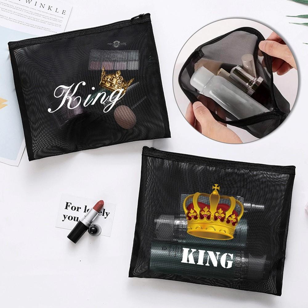 Pouch Make Up Jaring Transparan Anti Air Ringan