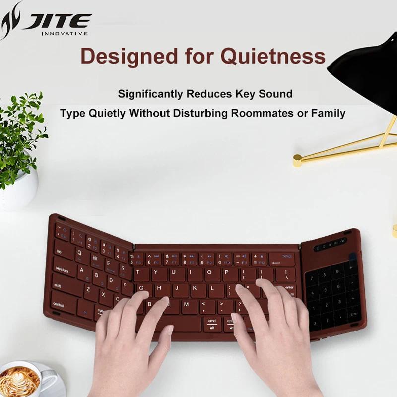 Foldable Wireless Keyboard Ultra Slim Toupad Bluetooth Keyboard Reargeable Fog Keyboard for Tablet L