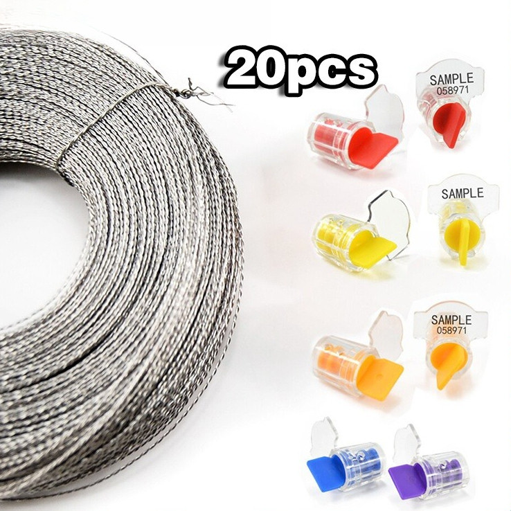 Segel Meter Listrik 20 Pcs Twister Seal 19x24mm Segel Meteran Plastik Kawat PDAM PLN Anti Maling