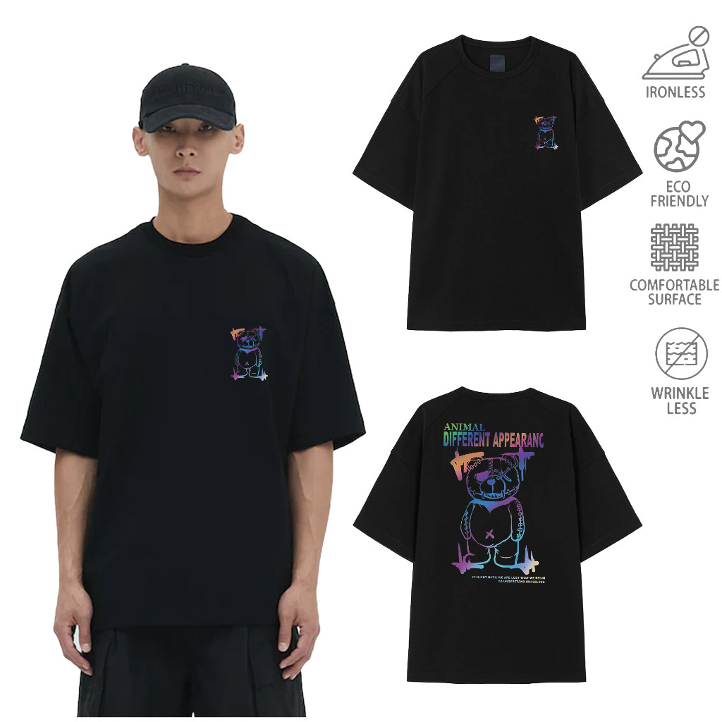 Korean brand Juun. J comfortable and breathable cotton T-shirt for men and women in summerkaos pria 
