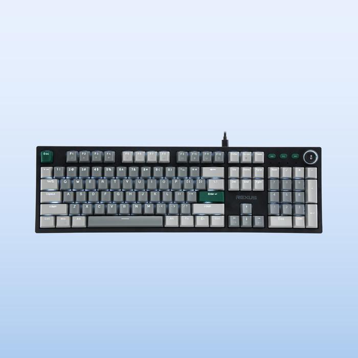 Rexus KX-5 Keyboard Gaming Mechanical Full Size - Hitam/Abu-abu