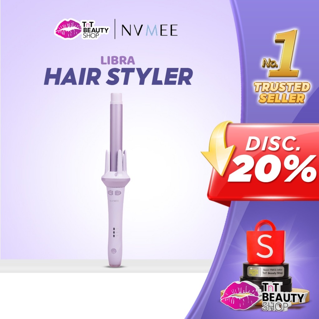 NVMEE - Catokan Keriting Keramik Otomatis Libra Hair Styler New Desain Elegant | TnT Beauty Shop