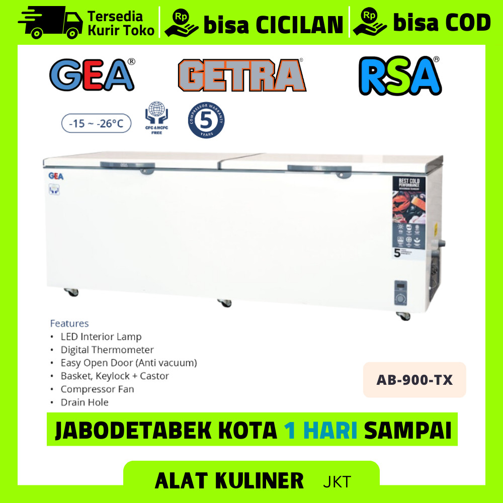 GEA AB 900 TX  AB 900 T X AB-900-T-X AB-900-TX CHEST FREEZER BOX CHEST FREEZER 800 LITER GARANSI RES