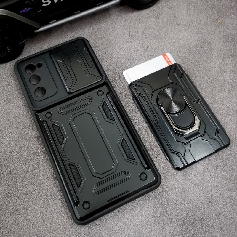 Samsung S20FE - S20 FE - CardX Flip Lens Card Ring Armor Case Shockproof