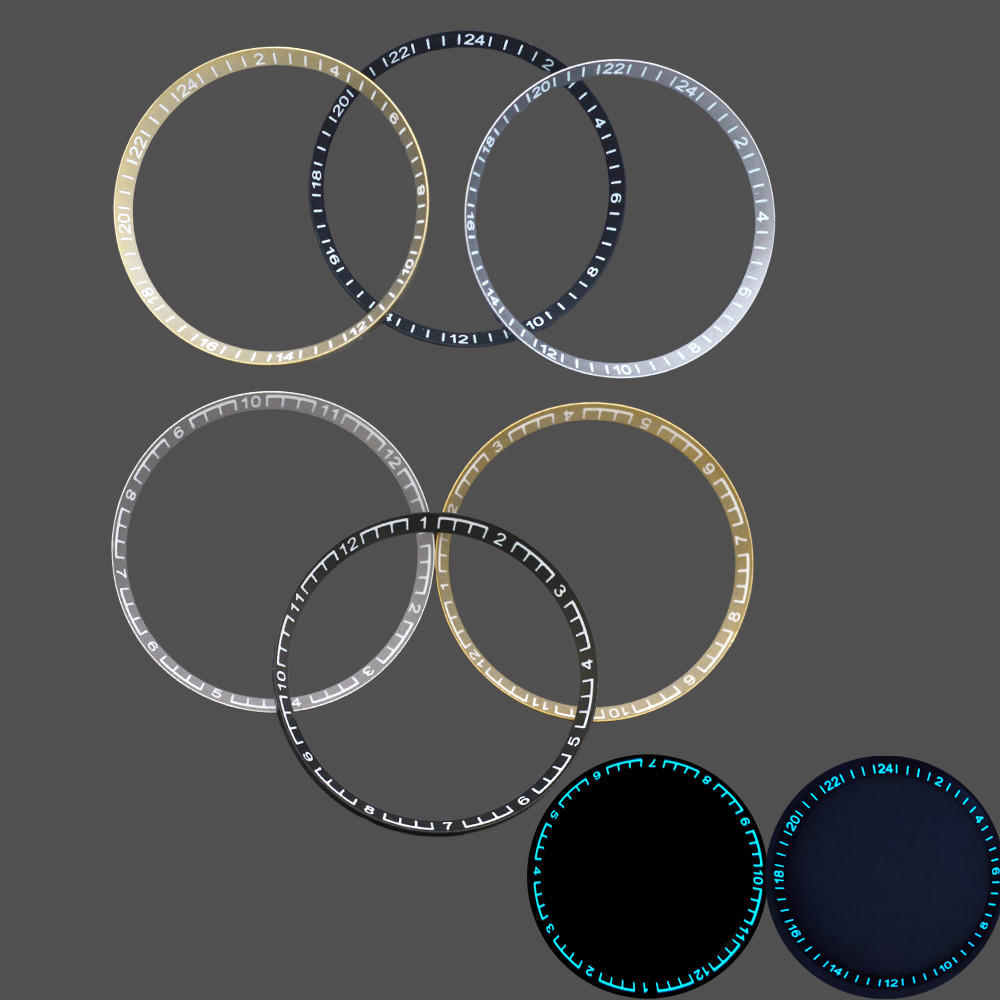 30.5mm Luminous apter Ring Case Ring Fit For SKX007 SKX009 SRPD Wat Case Wat Inner Ring SKX007 Case 