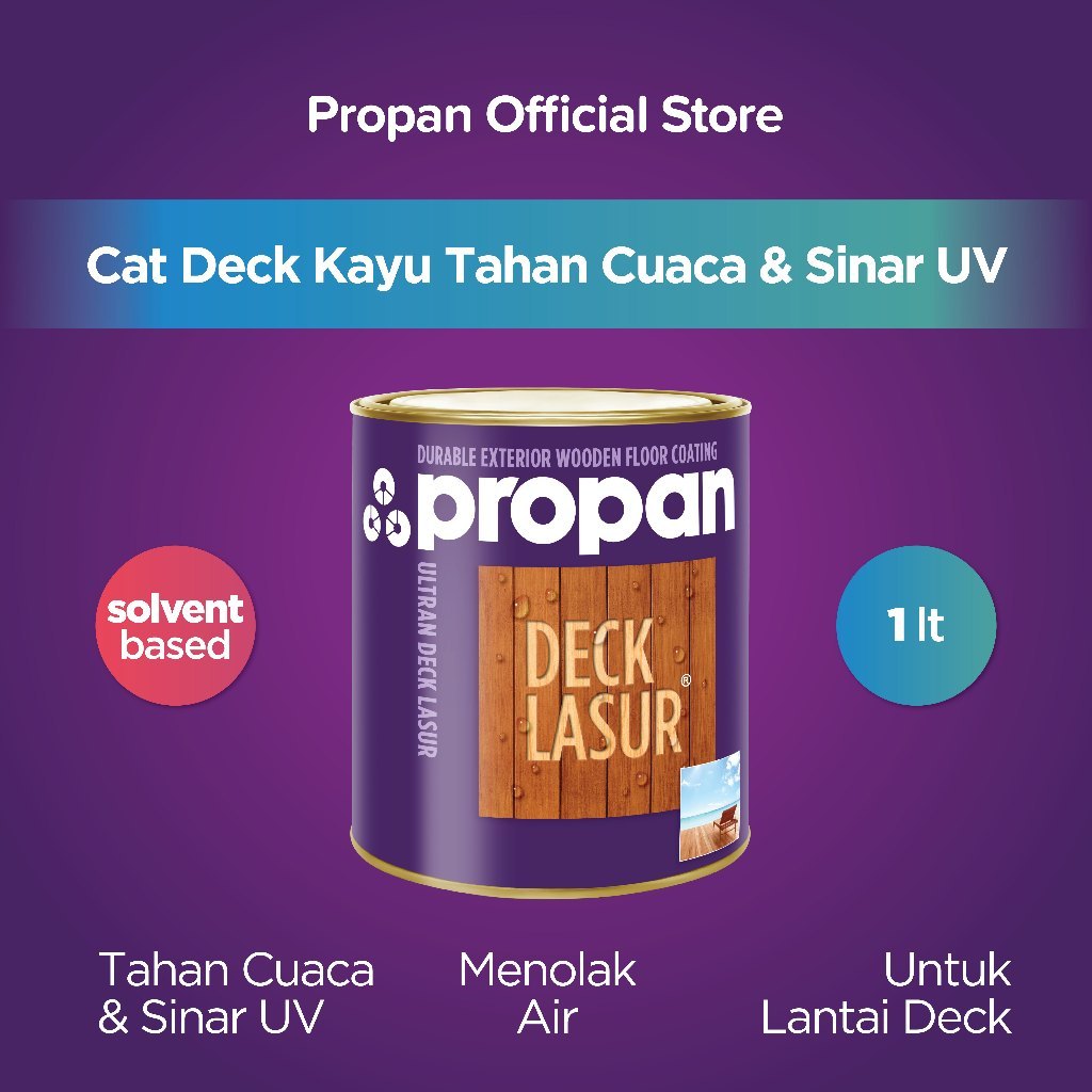 ULTRAN DECK LASUR CAT LANTAI KAYU EXTERIOR OUTDOOR 1 L