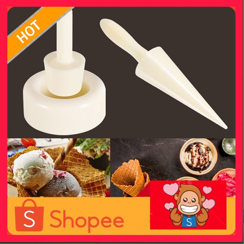 3Pcs/Set Cetakan CONE WAFFLE ICE CREAM roller / Alat Diy Cetakan Cone Es Krim Waffle / Ice Cone Make