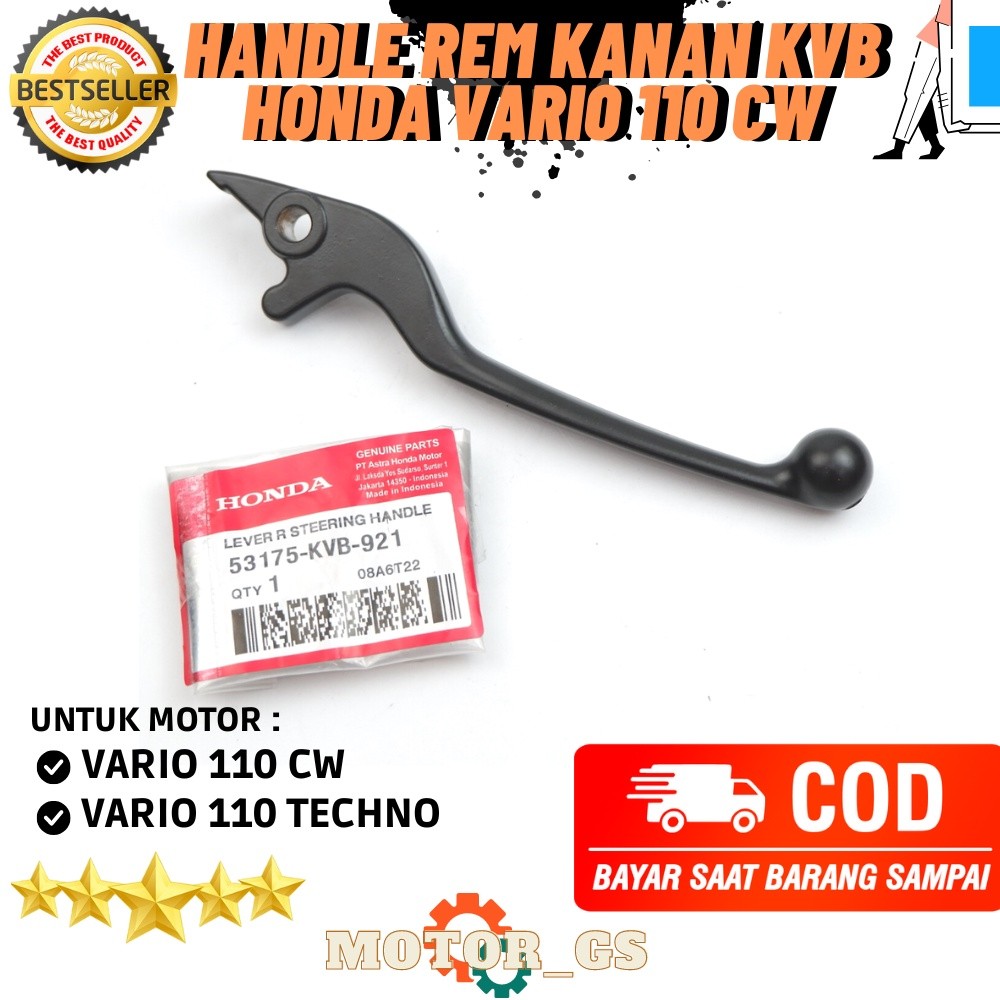 Ori Handle Rem Kanan KVB Honda Vario 110 karbu & Vario 110CW / Handle Rem Kanan Honda Vario 110 CW -