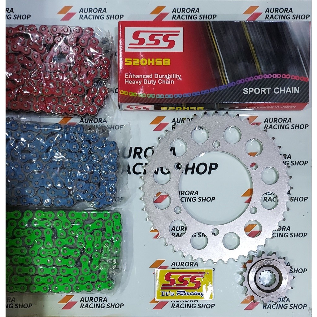 Gear Set SSS R25 / MT 25 & Rantai SSS 520 HSB Colour Series